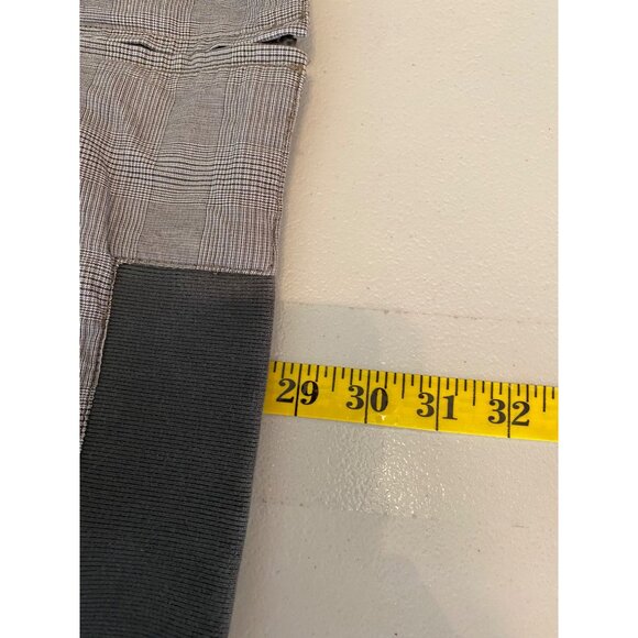 Banana Republic Grey Plaid Lightweight Jacket Zip Closure Ribbed Cuffs & Hem XL - Picture 8 of 9